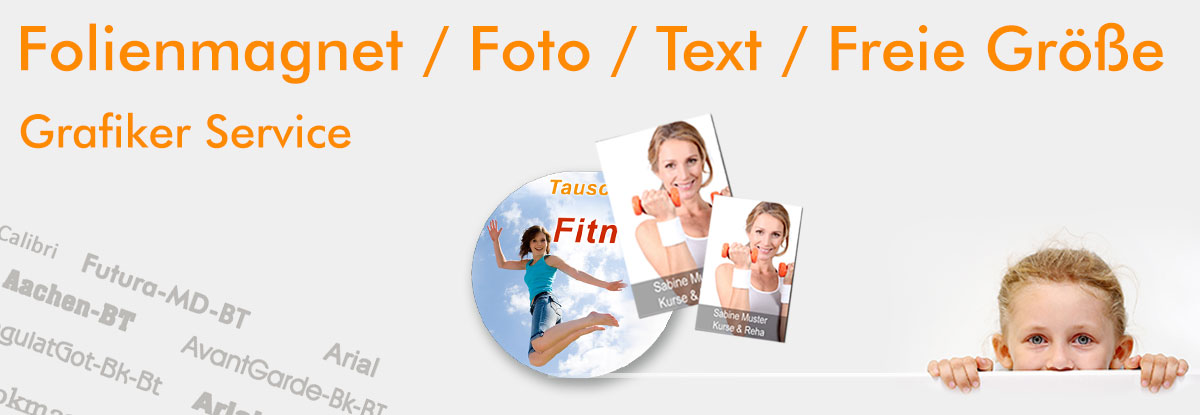 Fotomagnet mit Grafikerservice