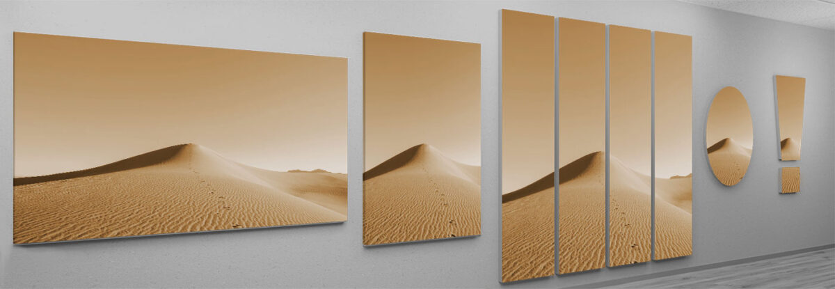 Sand Wüste Bilddruck auf Magnetboard. Einzigartig für Sie angefertigt.