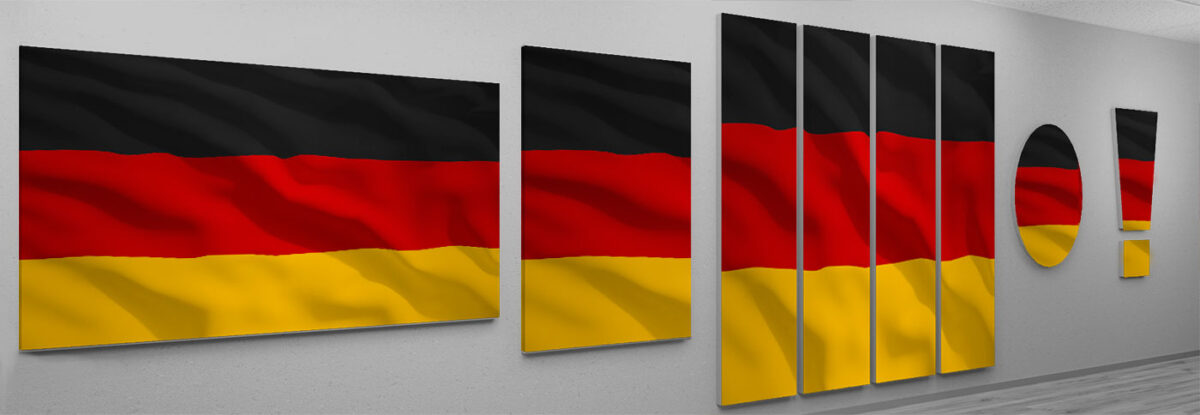 Fahne Deutschland Motiv auf Magnettafel