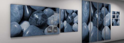 Kleine Steine in Blau - Fotomotiv für Magnettafel.