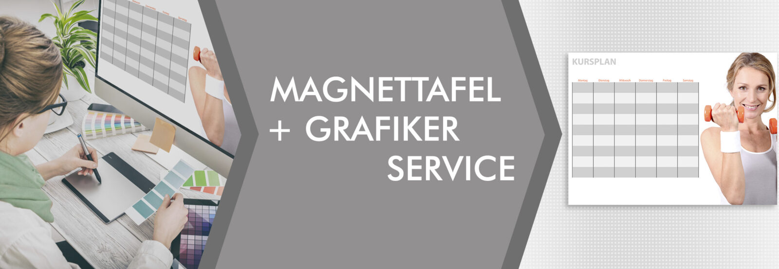 Magnettafel Grafik Design inklusive. Magnettafel Design nach Ihren Vorgaben. Wir gestalten Ihre individuelle Magnetwand. Für Gewerbe und Privat Kunden.