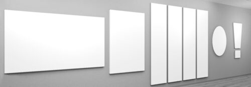Rahmenloses Whiteboard - verschiedene Varianten und Farben.