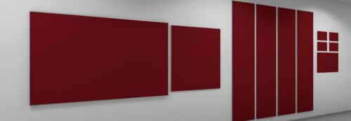 Magnetwand Dunkelroat Einfarbig. Rote dekorative Wandgestaltung mit Funktion. 3003